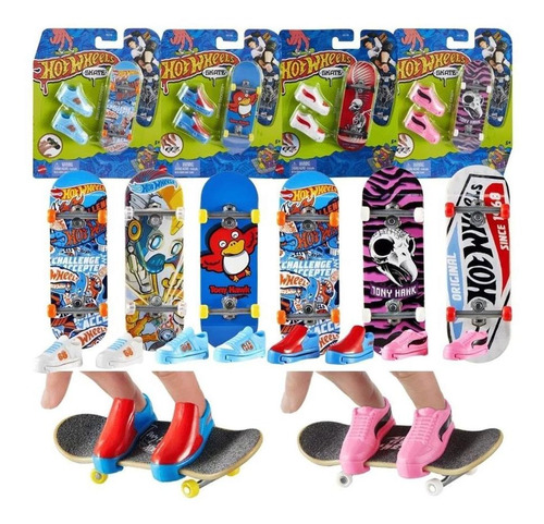 Skate De Dedo Hot Wheels Profissional C/ Sapato Fingerboard